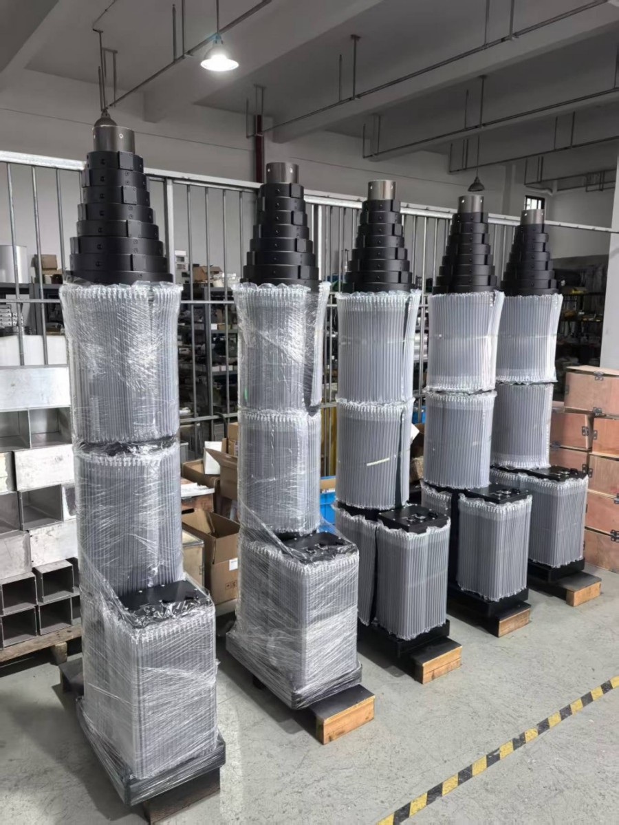 25m electric lockable spindle telescopic mast