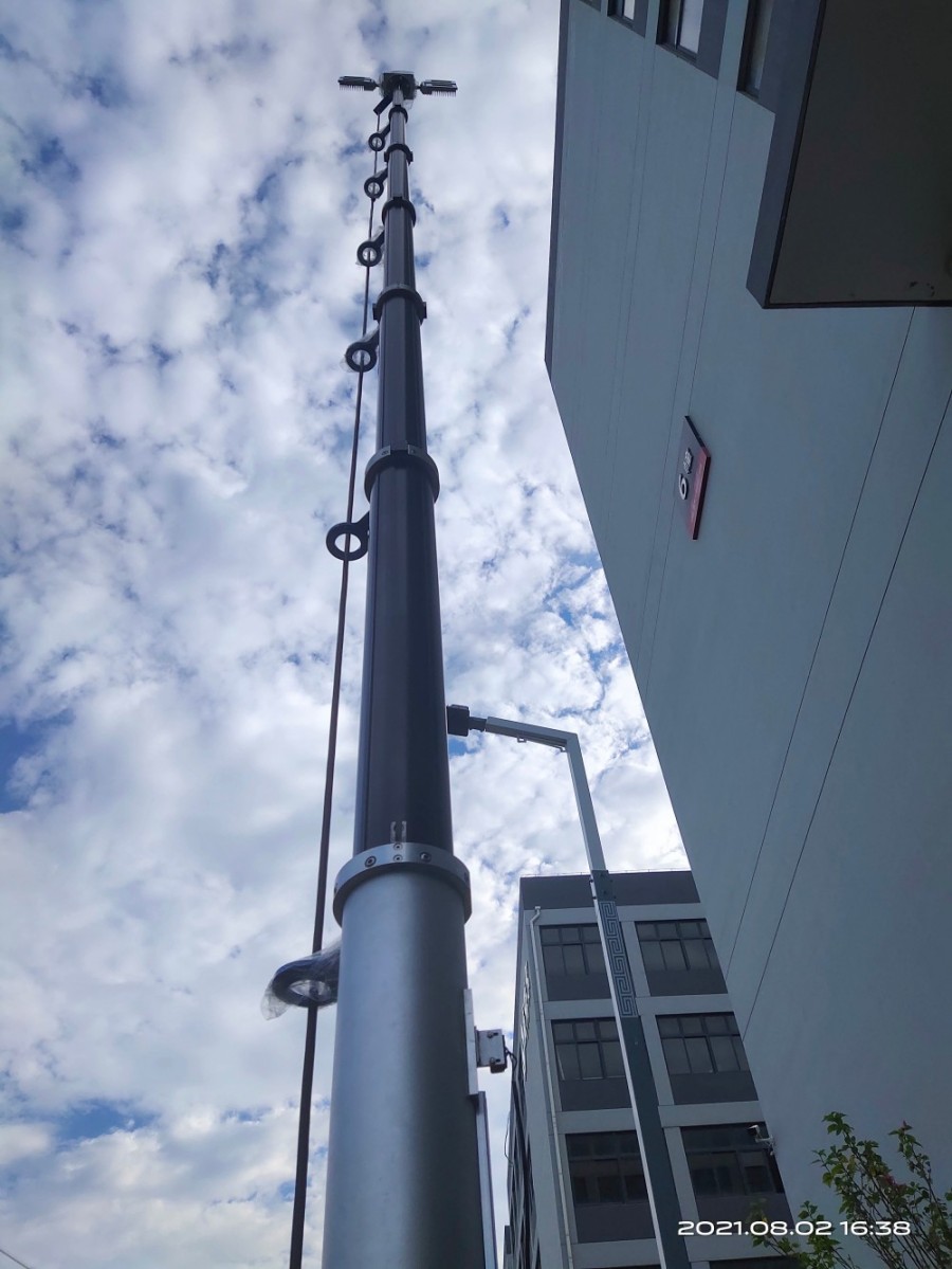 25m electric lockable spindle telescopic mast