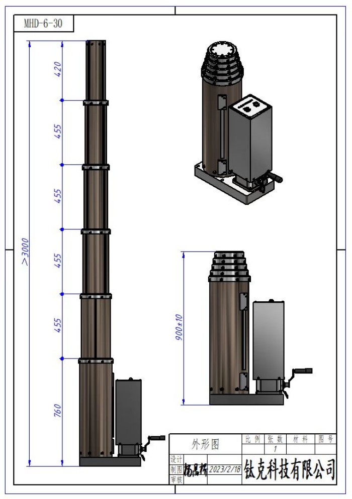 Multiple Spindle Electric Mast