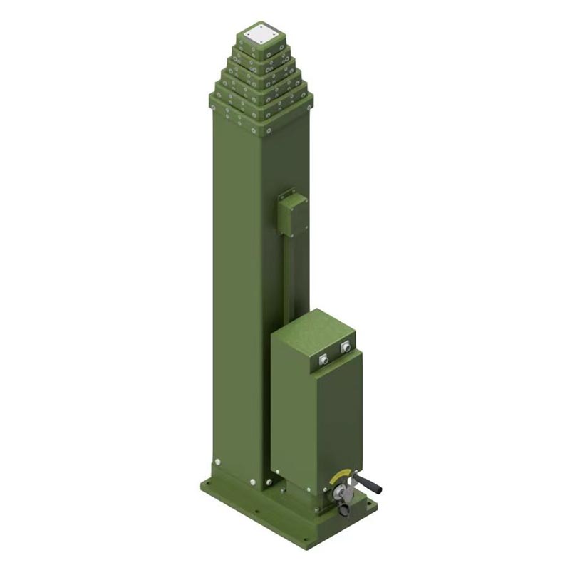Spindle rope driven telescopic mast